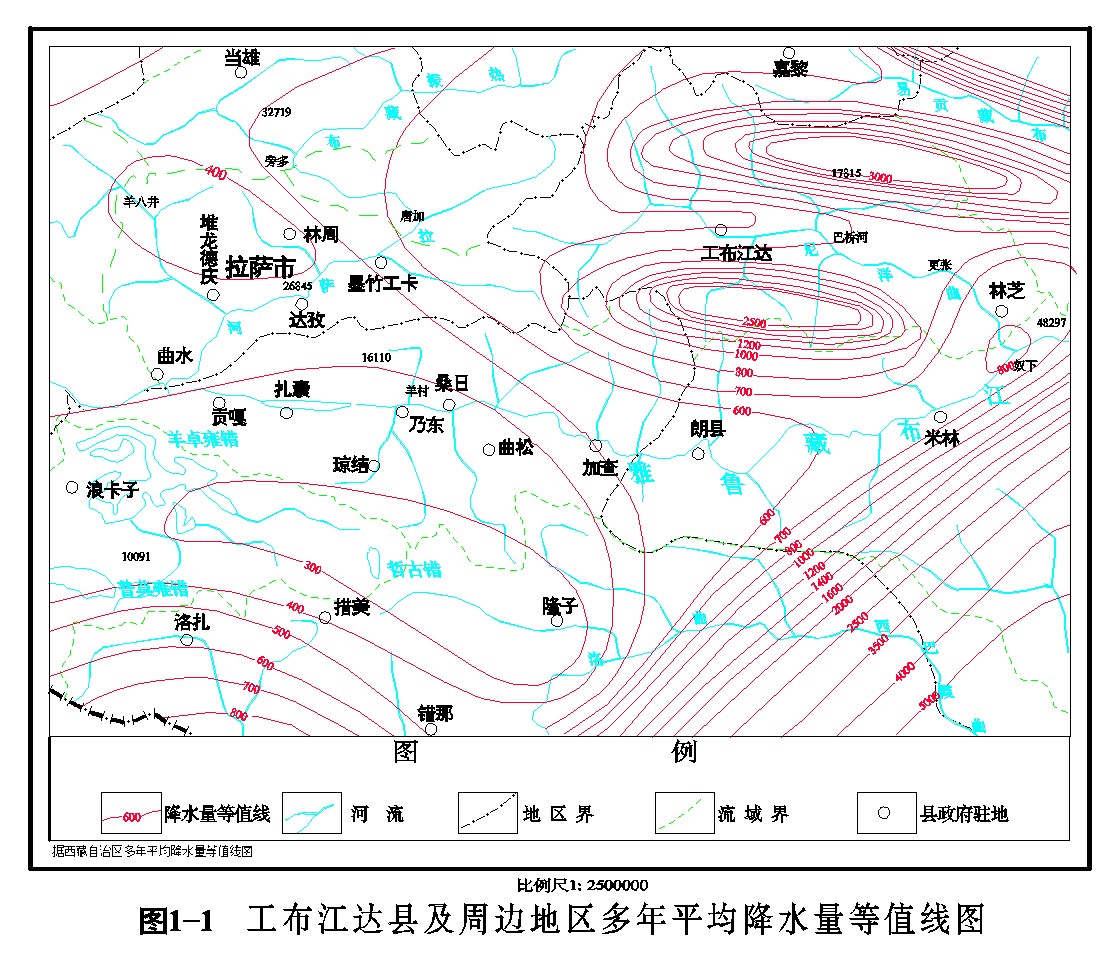 工布江达等值线