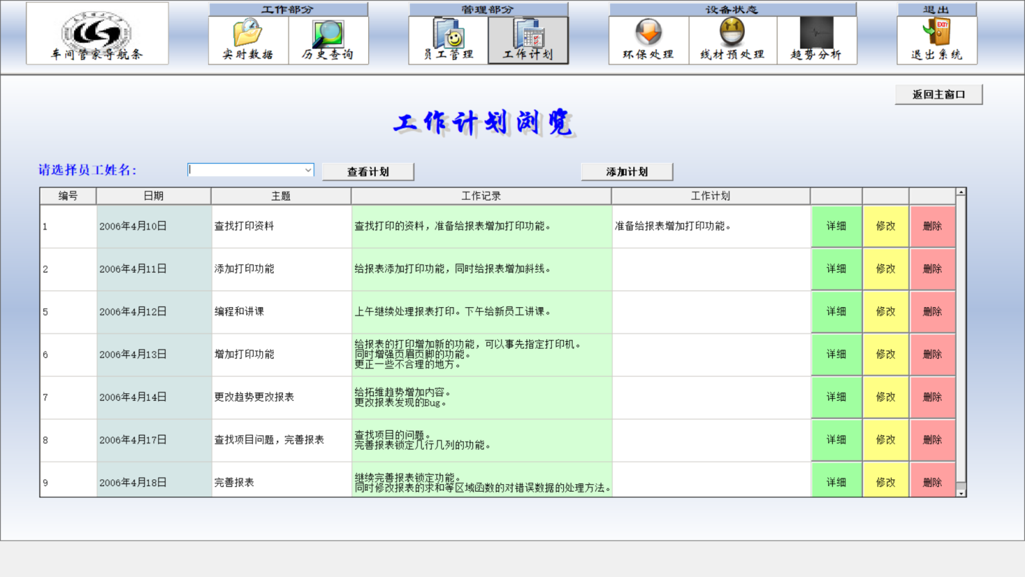 工作计划